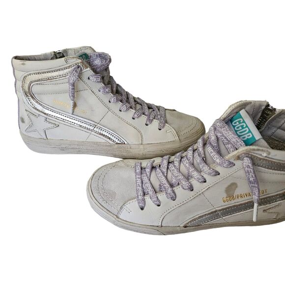 Golden Goose Slide Size 37 US 7 Shopbop Private Edition Purple Lilac Laces - Picture 1 of 8
